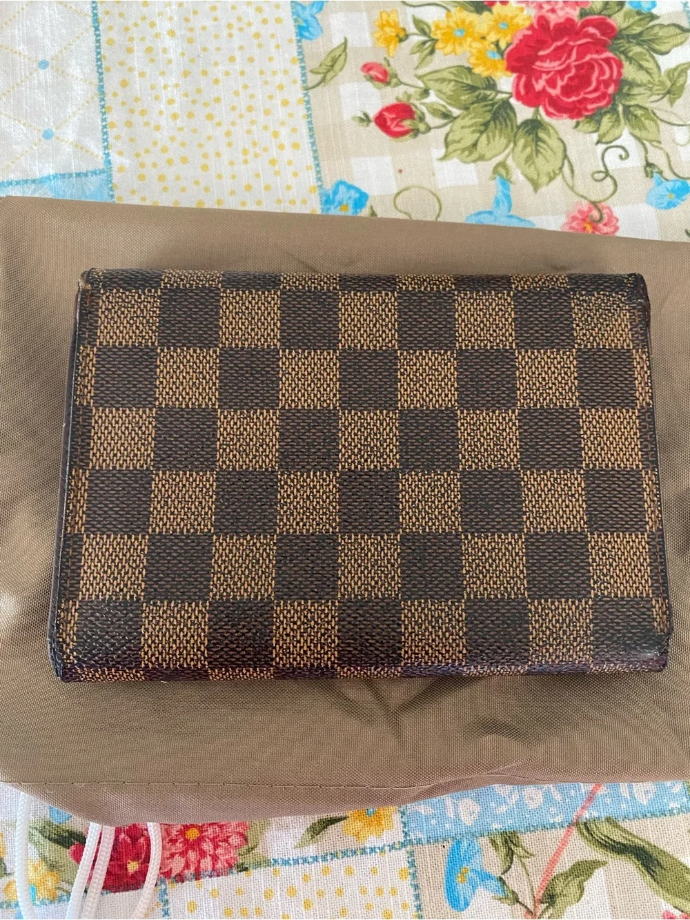 Vintage Louis Vuitton Ebene Etui Papier Wallet